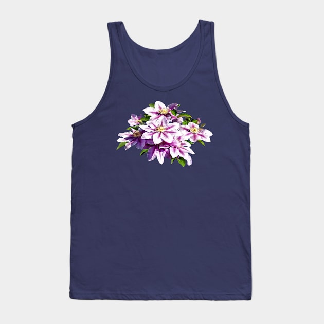 Pale Pink Clematis Tank Top by SusanSavad